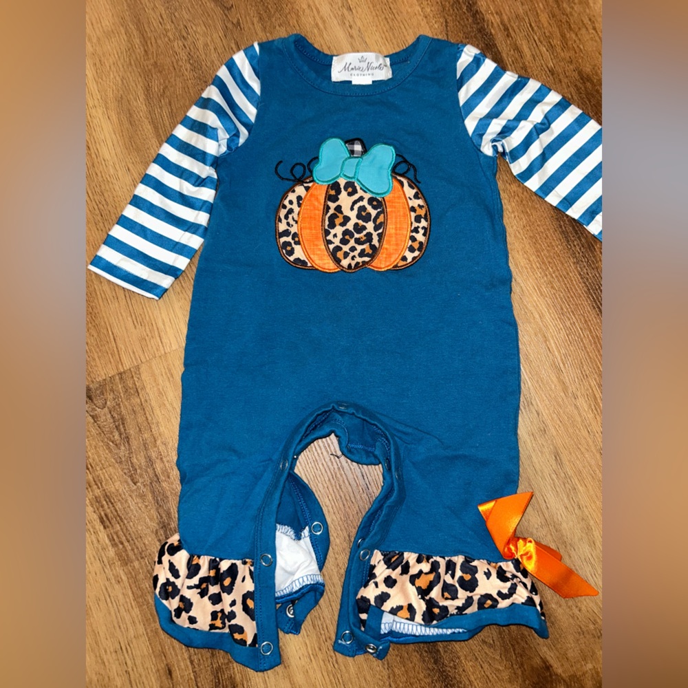Marie Nicole Pumpkin romper